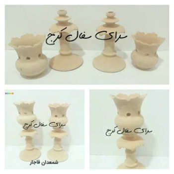 شمعدان سفالی قاجار 
