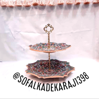 شیرینی خوری سفالی میناکاری 